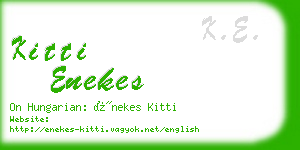 kitti enekes business card